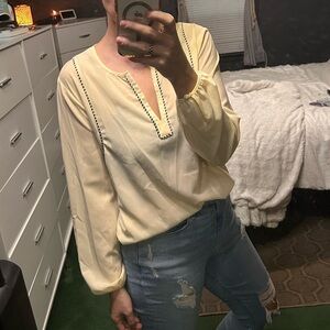 J. Crew Light Yellow Blouse